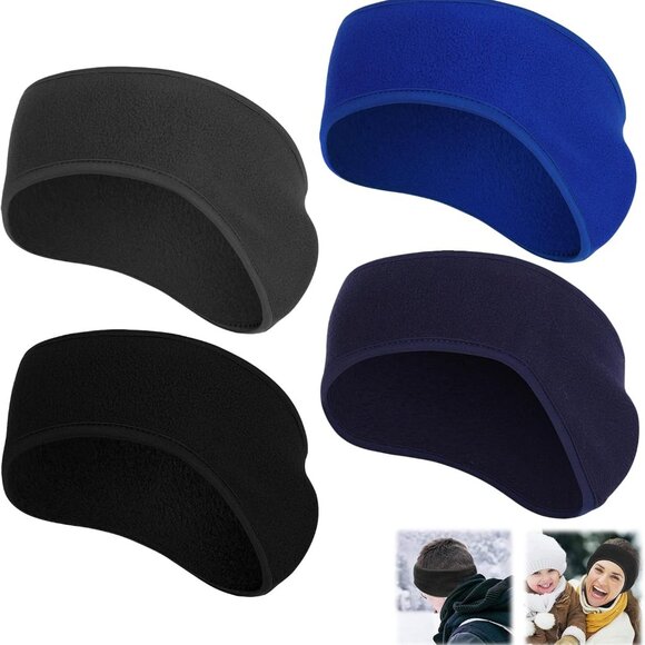 Fleece Ear Warmers Headband Moisture Wicking Running Ski Sports Unisex - Picture 1 of 7